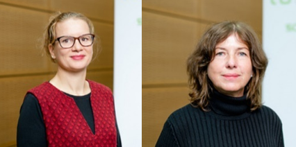 Auf dem linken Foto ist Martina Brandt zu sehen. Auf dem rechten Foto ist Angelika Poferl abgebildet.