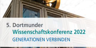 Flyer der 5. Wissenschaftskonferenz mit Foto des Dortmunder U