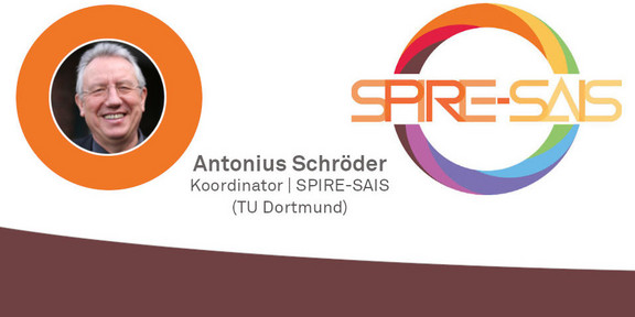Portrait von Antonius Schröder neben dem Logo von SPIRE-SAIS