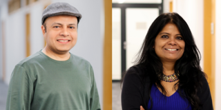 Die Fotokollage besteht aus den zwei Portraits von Assoc. Prof. Imran Sabir und Assoc. Prof. Tannistha Samanta