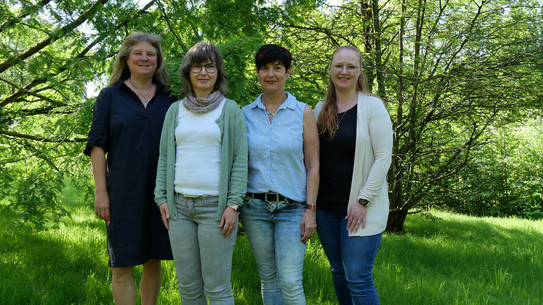 Dean's Office Administrative Team In the team photo, from left to right, are Nicole Stadtfeld, Katja Hohns, Heike Kneißig and Saskia Kreuznacht
