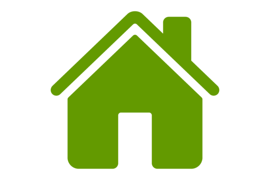 grünes Haus als Home Icon