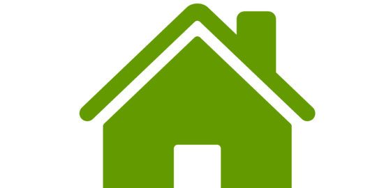 grünes Haus als Home Icon